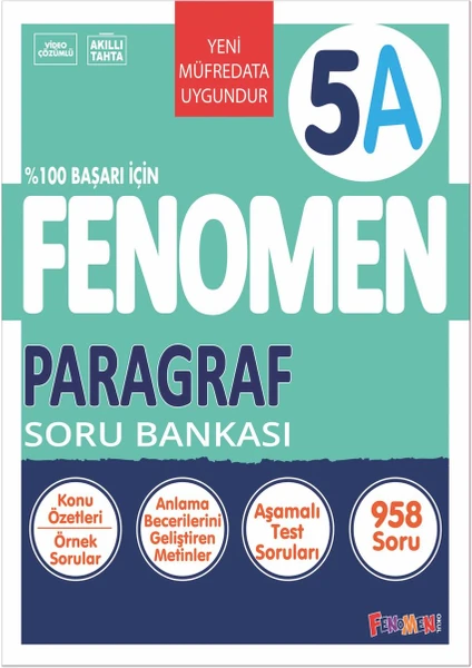 FENOMEN YAYINLARI 5. SINIF 5A PARAGRAF SORU BANKASI