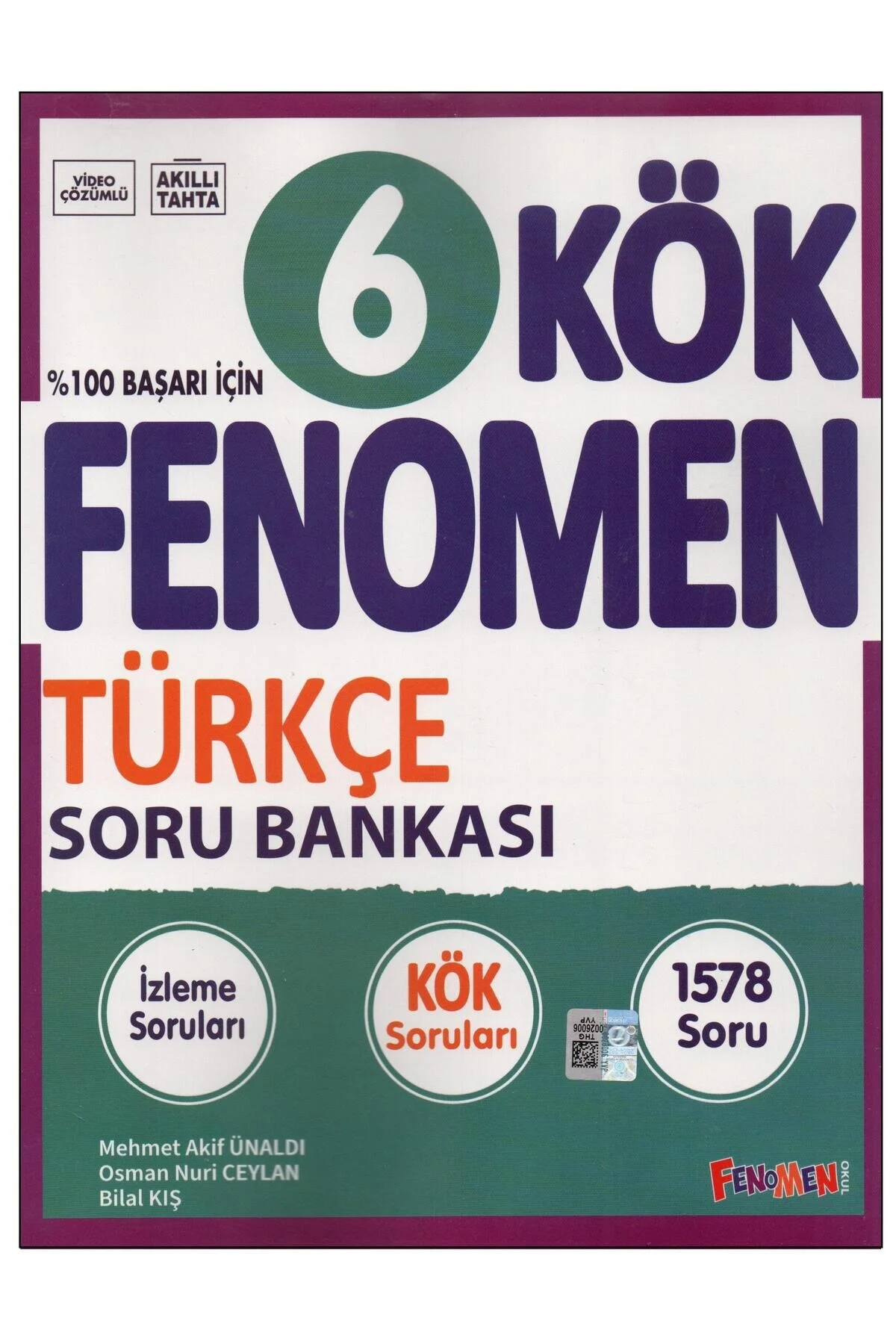 FENOMEN YAYINLARI 6.SINIF KÖK TÜRKÇE SORU BANKASI