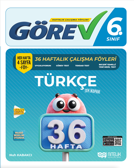 NİTELİK 6.SINIF GÖREV TÜRKÇE 36 HAFTA ÇALIŞMA FÖYLERİ