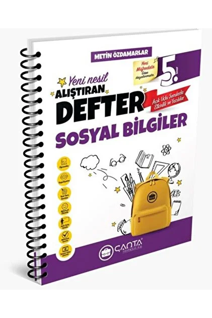 ÇANTA YAYINLARI 5.SINIF SOSYAL BİLGİLER YENİ NESİL ALIŞTIRAN DEFTER