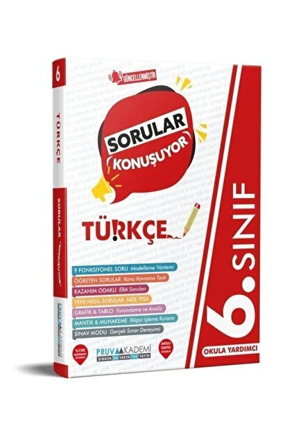 PRUVA AKADEMİ 6.SINIF SORULAR KONUŞUYOR TÜRKÇE SORU BANKASI