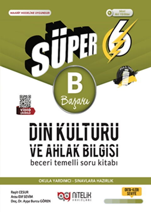 NİTELİK YAYINLARI 6.SINIF (B) SÜPER DİN KÜLTÜRÜ VE AHLAK BİLGİSİ SORU BANKASI