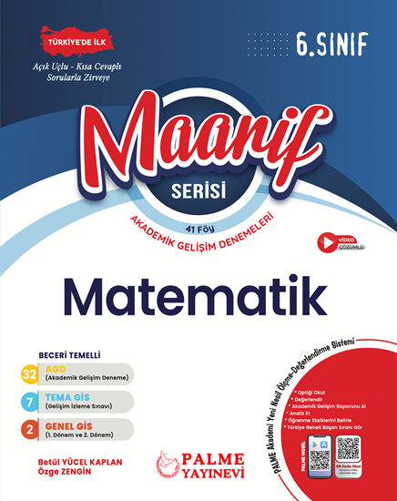 PALME YAYINLARI 6.SINIF MAARİF SERİSİ MATEMATİK FÖY
