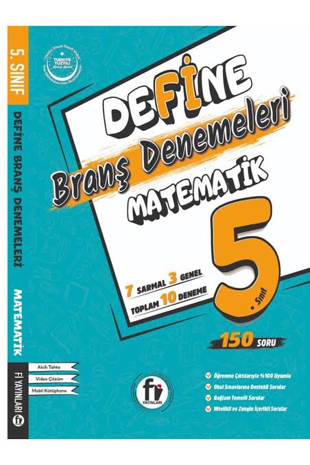 Fİ YAYINLARI 5.SINIF DEFİNE MATEMATİK BRANŞ DENEMESİ