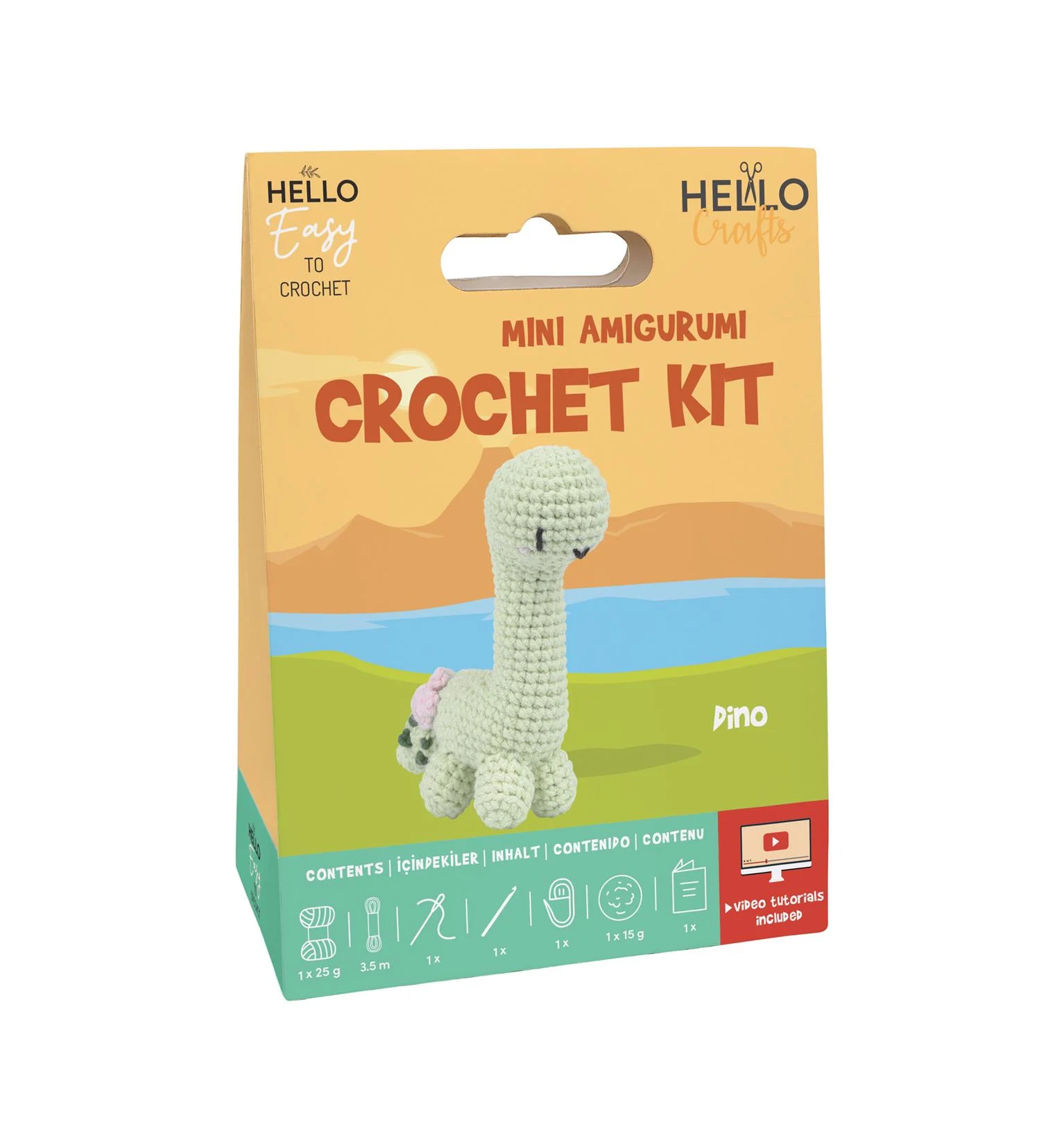 HELLO CRAFTS TIĞ İŞİ MİNİ AMİGURUMİ KİTİ/DİNO HC131