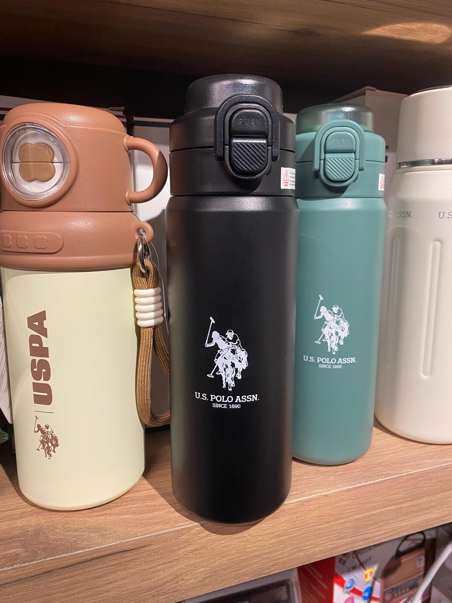 U.S. POLO ASSN. ÇELİK MATARA 600 ML SİYAH