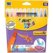 BİC KİDS VİSA 10 LU KEÇELİ KALEM FIRÇA UÇLU
