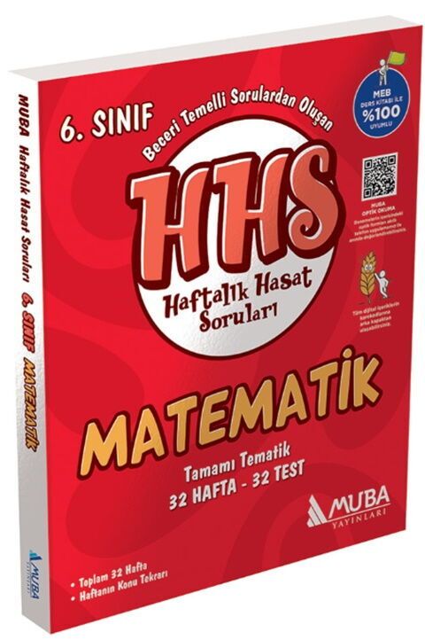 MUBA YAYINLARI 6.SINIF MATEMATİK HAFTALIK HASAT SORU BANKASI