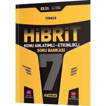 HIZ YAYINLARI 7.SINIF HİBRİT TÜRKÇE SORU BANKASI